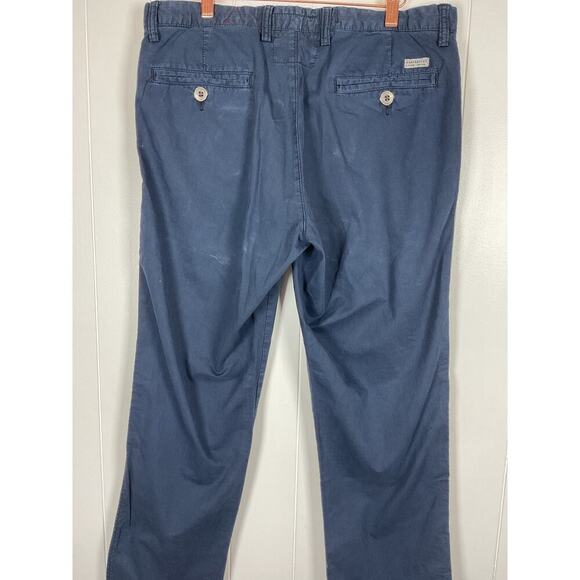 Paperbacks Mens Solid Chino Pants in Navy Blue Size 33 - Picture 6 of 8